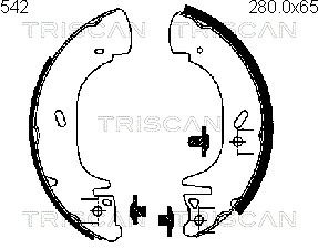 TRISCAN Комплект тормозных колодок 8100 16542