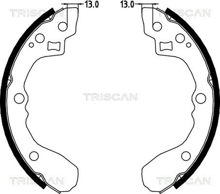 TRISCAN Комплект тормозных колодок, стояночная тормозная с 8100 18001