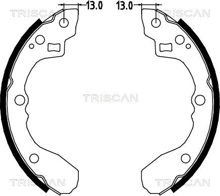 TRISCAN Комплект тормозных колодок 8100 18590