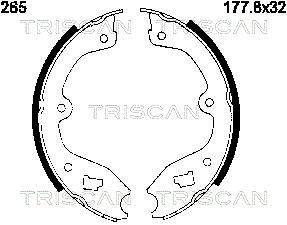 TRISCAN Piduriklotside komplekt,seisupidur 8100 27265