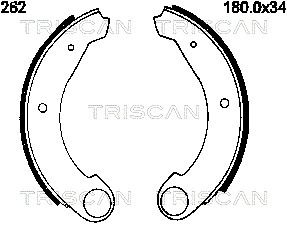 TRISCAN Комплект тормозных колодок 8100 38262
