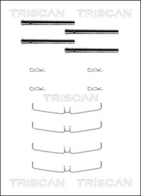 TRISCAN Комплектующие, колодки дискового тормоза 8105 101456