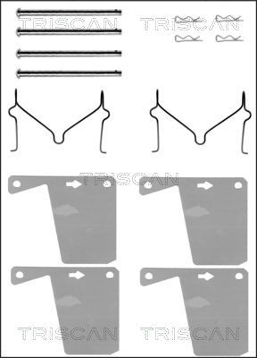 TRISCAN Lisakomplekt, ketaspiduriklotsid 8105 161393