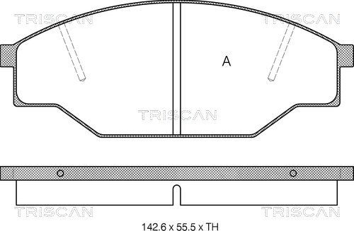 TRISCAN Piduriklotsi komplekt,ketaspidur 8110 10005