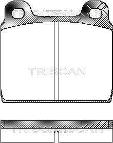 TRISCAN Комплект тормозных колодок, дисковый тормоз 8110 10203