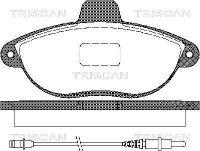 TRISCAN Комплект тормозных колодок, дисковый тормоз 8110 10501
