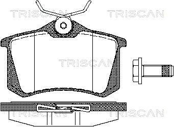 TRISCAN Комплект тормозных колодок, дисковый тормоз 8110 10512