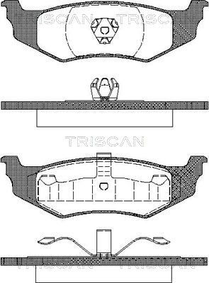 TRISCAN Комплект тормозных колодок, дисковый тормоз 8110 10520