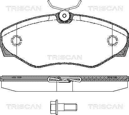 TRISCAN Комплект тормозных колодок, дисковый тормоз 8110 10529