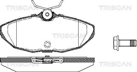 TRISCAN Комплект тормозных колодок, дисковый тормоз 8110 10537