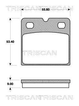 TRISCAN Комплект тормозных колодок, дисковый тормоз 8110 10569