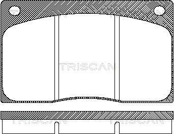TRISCAN Комплект тормозных колодок, дисковый тормоз 8110 10799