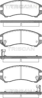 TRISCAN Комплект тормозных колодок, дисковый тормоз 8110 10887