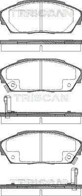 TRISCAN Комплект тормозных колодок, дисковый тормоз 8110 10974