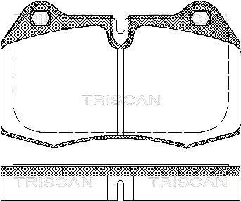TRISCAN Комплект тормозных колодок, дисковый тормоз 8110 11004