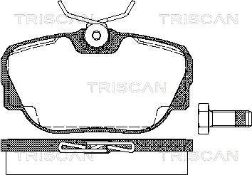 TRISCAN Комплект тормозных колодок, дисковый тормоз 8110 11922