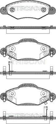 TRISCAN Комплект тормозных колодок, дисковый тормоз 8110 13059