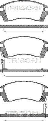 TRISCAN Комплект тормозных колодок, дисковый тормоз 8110 14004