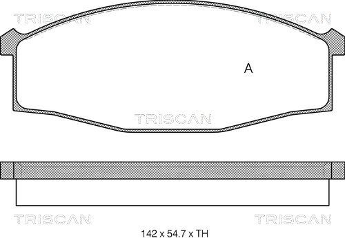 TRISCAN Piduriklotsi komplekt, ketaseisupidur 8110 14007