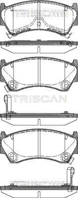 TRISCAN Комплект тормозных колодок, дисковый тормоз 8110 14008