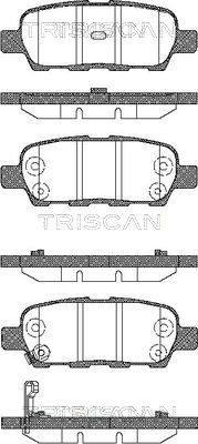 TRISCAN Комплект тормозных колодок, дисковый тормоз 8110 14022