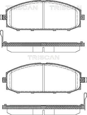 TRISCAN Комплект тормозных колодок, дисковый тормоз 8110 14024