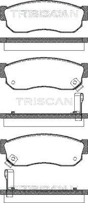 TRISCAN Комплект тормозных колодок, дисковый тормоз 8110 14035