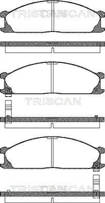TRISCAN Комплект тормозных колодок, дисковый тормоз 8110 14889