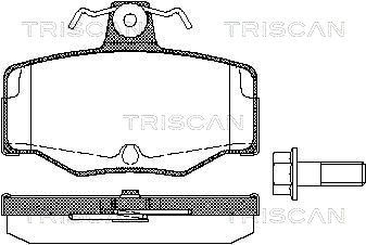 TRISCAN Комплект тормозных колодок, дисковый тормоз 8110 14938
