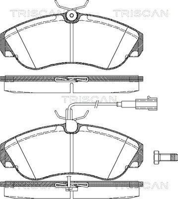 TRISCAN Piduriklotsi komplekt,ketaspidur 8110 15017