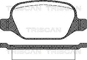 TRISCAN Комплект тормозных колодок, дисковый тормоз 8110 15021