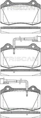 TRISCAN Комплект тормозных колодок, дисковый тормоз 8110 15023