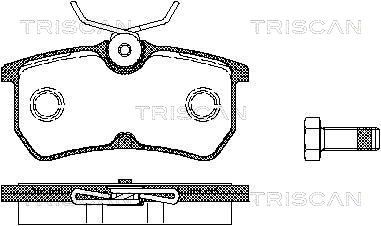 TRISCAN Комплект тормозных колодок, дисковый тормоз 8110 16002