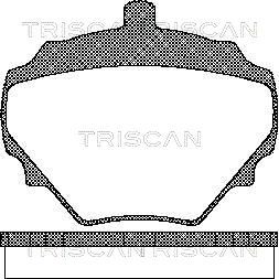 TRISCAN Piduriklotsi komplekt,ketaspidur 8110 17004