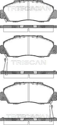 TRISCAN Комплект тормозных колодок, дисковый тормоз 8110 17009