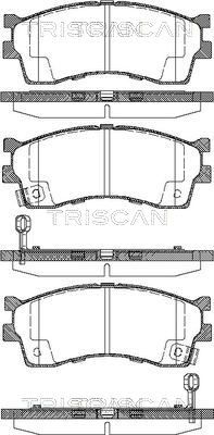 TRISCAN Piduriklotsi komplekt,ketaspidur 8110 18008