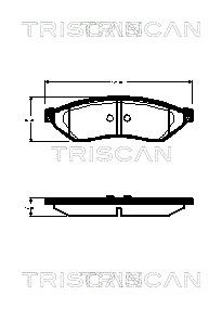 TRISCAN Комплект тормозных колодок, дисковый тормоз 8110 21009