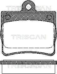 TRISCAN Комплект тормозных колодок, дисковый тормоз 8110 23016