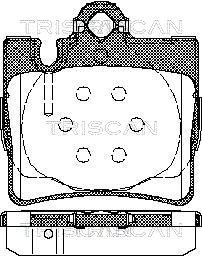 TRISCAN Комплект тормозных колодок, дисковый тормоз 8110 23025