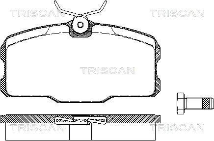 TRISCAN Комплект тормозных колодок, дисковый тормоз 8110 23035