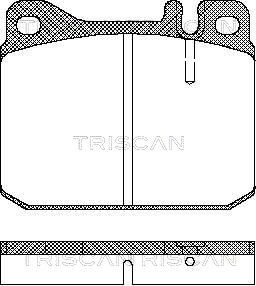 TRISCAN Комплект тормозных колодок, дисковый тормоз 8110 23222