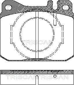 TRISCAN Комплект тормозных колодок, дисковый тормоз 8110 23238