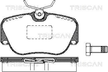 TRISCAN Комплект тормозных колодок, дисковый тормоз 8110 23936