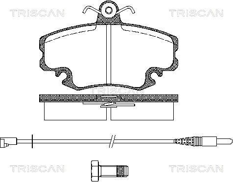 TRISCAN Piduriklotsi komplekt,ketaspidur 8110 25005