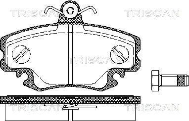 TRISCAN Комплект тормозных колодок, дисковый тормоз 8110 25010
