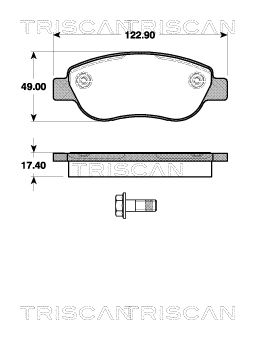 TRISCAN Piduriklotsi komplekt,ketaspidur 8110 25022