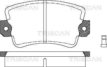 TRISCAN Комплект тормозных колодок, дисковый тормоз 8110 25053