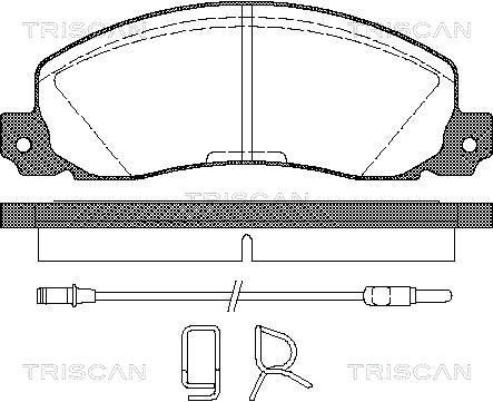 TRISCAN Комплект тормозных колодок, дисковый тормоз 8110 25846