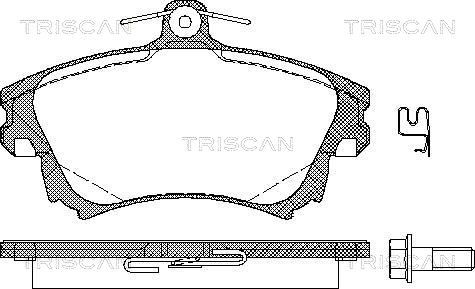 TRISCAN Piduriklotsi komplekt,ketaspidur 8110 27005