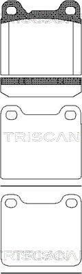 TRISCAN Комплект тормозных колодок, дисковый тормоз 8110 27007